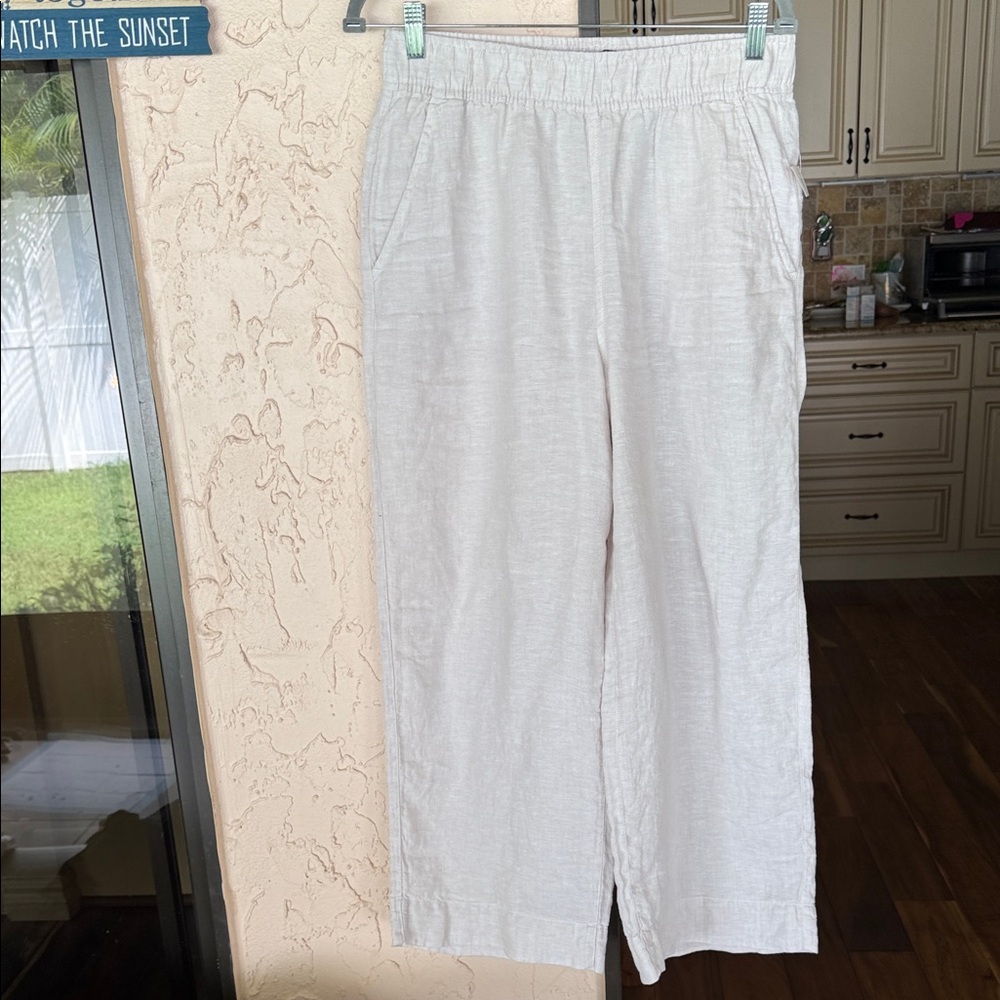 Tahari Light Beige Wide Leg Pants